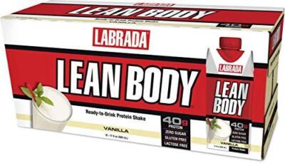 Lean Body Ready-to-Drink Vanilla Protein Shake, 40g Protein, Whey Blend, 0