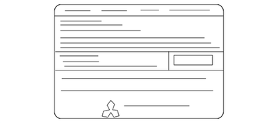 Genuine Mitsubishi Emission Label 7430B813