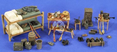 Verlinden 1/35 German Bunker / Shelter Interior with Accessories WWII 2662