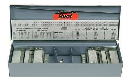 Huot 11550 Drill Bit Case,Stub Length,Steel