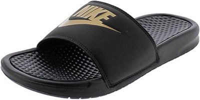 Мужские шлепанцы Nike Benassi JDi Black/Metallic Gold (343880 016)