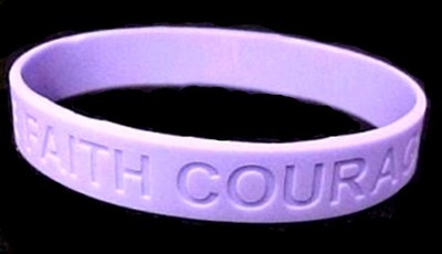 Lavender Awareness Bracelets Lot of 100 General Cancer Cause Silicone 8