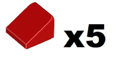 LEGO Red Brick Slope 30 1 x 1 x 2/3 Stud Piece Building Part 54200 P22