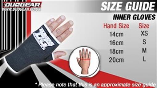 RED THUMBLESS INNER GLOVE WRIST SUPPORTS FOR MARTIAL ARTS SPORTS (Kids - Adults) - Picture 4 of 4