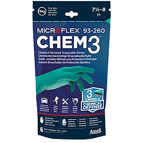 Microflex MFX-93260RP090 Resealable zipper bag closure helps keep unused gloves 