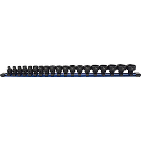 19pc 3/8'' Drive Low Profile Nano Impact Socket 6-24mm - No Skips