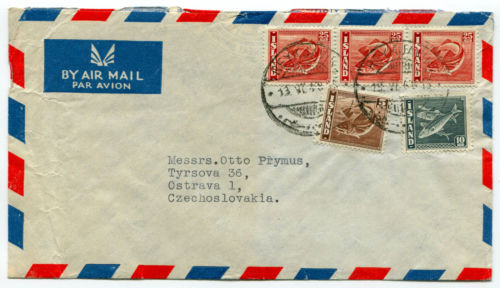 Air Mail Fish Icelandic Stamps