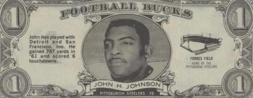 1962 Topps Football Bucks John Henry Johnson #48
