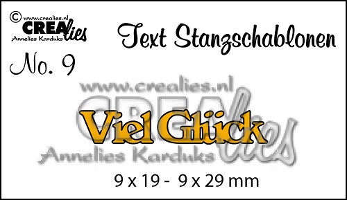 CREAlies Stanzschablone Text Deutsch Set: Viel Glück 1tlg