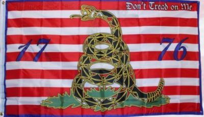 Navy Jack Gadsden Culpeper Tea Party 1776 Molon Labe Come and Take it Flag 3x5