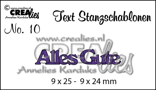 CREAlies Stanzschablone Text Deutsch Set: Alles Gute 1tlg