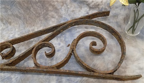Cast Iron Bracket Sign Holder Hanger Architectural Salvage Gas Oil Vintage B