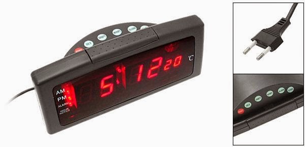 Sveglia Digitale Notturna Led Allarme Temperatura Termometro Zxsj-05a lac