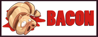 Killed Pig Bacon White Car Bumper Sticker Decal