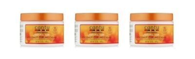 BL Cantu Natural Hair Coconut Curling Cream 12 oz Jar - THREE PACK