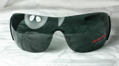 Pre-owned Prada Sunglasses Sps 02ls 1ab-1a1 Black In Gray