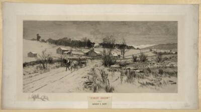 Photo:First snow / etched by Ernest C. Rost .
