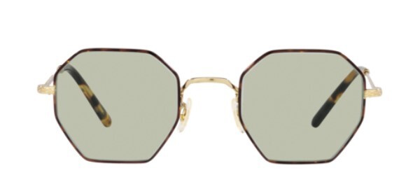 Pre-owned Oliver Peoples 0ov1312 Holender 5320 Brushed Gold/tortoise Eyeglasses/sunglasses In Green
