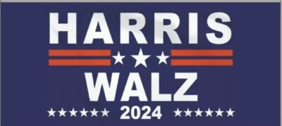 HARRIS WALZ 2024 BLUE Bumper Sticker | Vinyl 9x4 Pack 3!