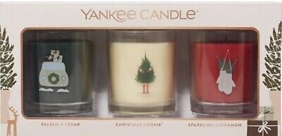 Yankee Holiday Gift Set Balsam/Cedar Christmas Cookie/Sparking Cinnamon