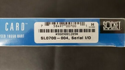 NEW Socket Serial I/O PC Card (SL0700-004) new in box High speed 16550 UART