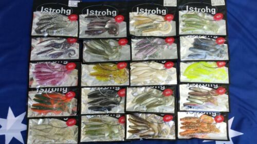 Rui Squid Jig AK20 Clear Red Belly Glow Body Size 3.0 EGI FISHING - Foto 6