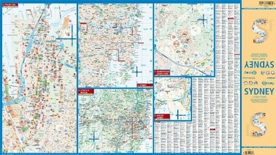 Map of Sydney, Australia, Laminated & Folded, by Borch Maps