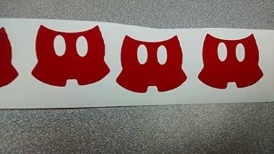 Vinyl Disney Mickey Mouse Red Pants Die Cut Stickers