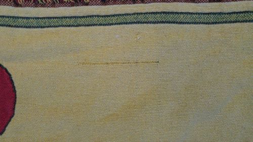 Vintage strawberry throw rug nice rare piece