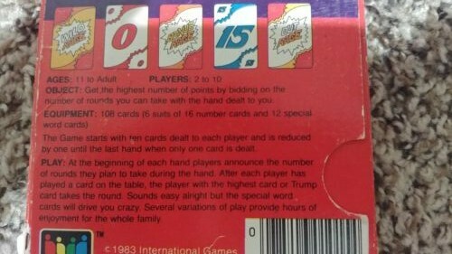 Vintage 1983 Rage Revenge Family Card Game Makers of UNO Complete w/Instructions
