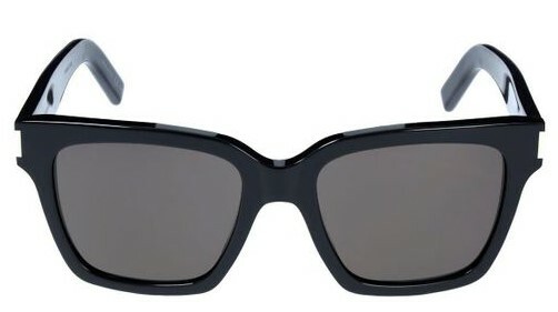 Pre-owned Saint Laurent Sl507 001 Black/grey Rectangular Unisex Sunglasses In Gray