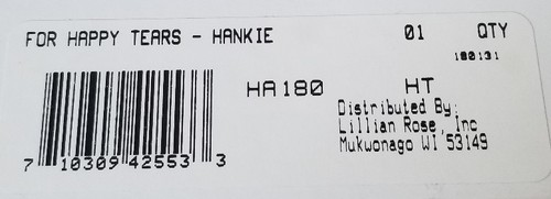 NEW Lillian Rose Wedding Happy Tears Keepsake Hankie Favor FREE2DAYSHIP TAXFREE