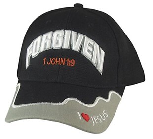 Forgiven Cap, 1 John 1:9, Black