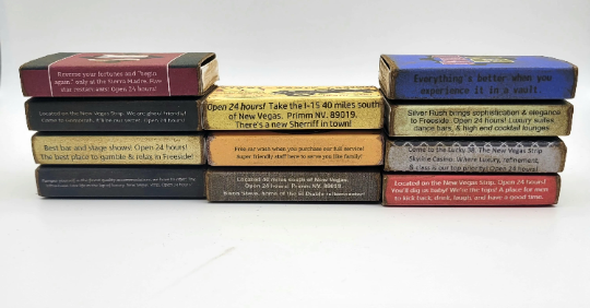 Fallout & New Vegas Inspired Match Books, You choose! Gomorrah, Tops, Lucky 38 +