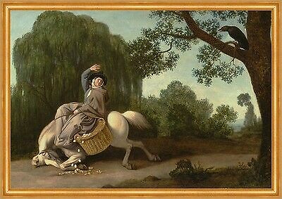 The Farmers Wife and the Raven George Stubbs Pferde Rabe Vögel Unfall B A1 02024
