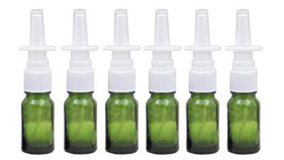 6Pcs 10ml/0.34oz Glass Nasal Spray Bottles - Portable Empty Refillable Fine M