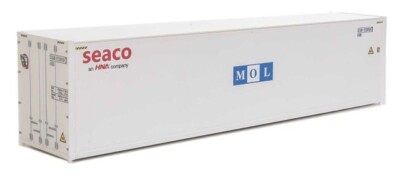 Walthers ~ HO Scale 40' Smooth Side Reefer Container ~ SEACO/MOL ~ 949-8365