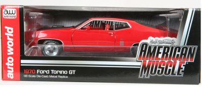 アメリカンマッスル 1/18 1970 Ford Torino GT ミニカー 1970 Ford Torino GT Red 1:18 Auto World 975 | eBay