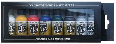 Vallejo 71.174 - Color Set, Basic Colors, 8 x 17 ml - New