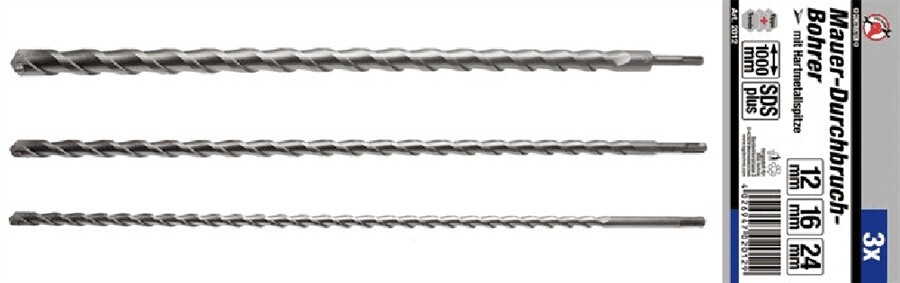 KRAFTMANN von BGS Mauer Durchbruch Bohrer Satz mit SDS Schaft 3 teilig 2012