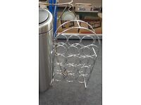 STAINLESS STEEL WINE BOTTLE RACK VERY GOOD QUALITY & IN BEAUTIFUL CONDITION