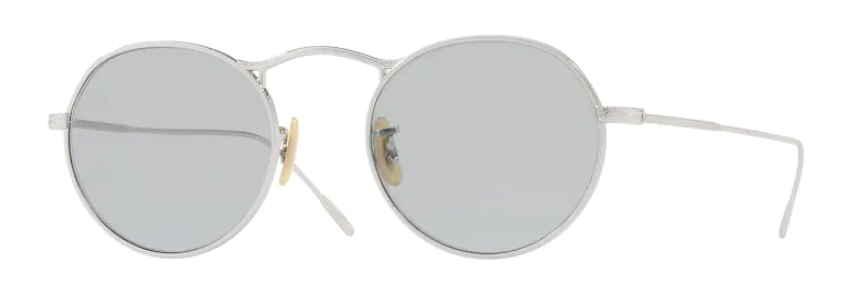 Pre-owned Oliver Peoples 0ov 1220s M-4 30th 5036r5 Silver/grey Blue Men's Sunglasses In Gray