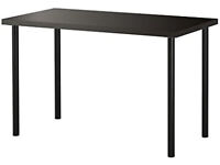 IKEA Linnmon 60 x120, dark brown table top + 4 black legs