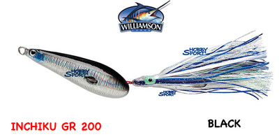 INCHIKU WILLIAMSON RAKU 200 GR COLORE BLK BLACK PESCA IN BARCA MARE