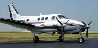 Beechcraft King Air Model E90 Airplane Desk Wood Model Small New