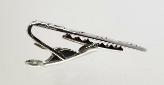 Sarah Coventry Silvertone Tie Clip Clasp, Vintage Men's Costume Jewelry