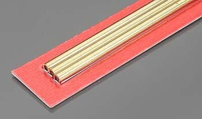 K-S Round Brass Tube .45mm x 4mm x 300mm (3) - Hobby and Craft Metal Tubing