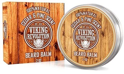 Viking Revolution Beard Balm Cedar & Pine Scent w/Argan & Jojoba Oils - Style...