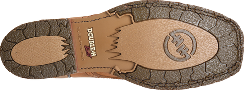 Pre-owned Double-h Boots Men's 11” Odie Wide Square Toe Ice™ Roper Western Boot Red/tan -
