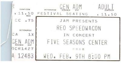 Vtg REO Speedwagon Concert Ticket Stub February 9 1983 Cedar R...